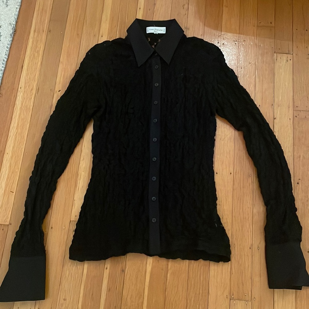 vintage Anne Fontaine lace blouse Sz EU 40.